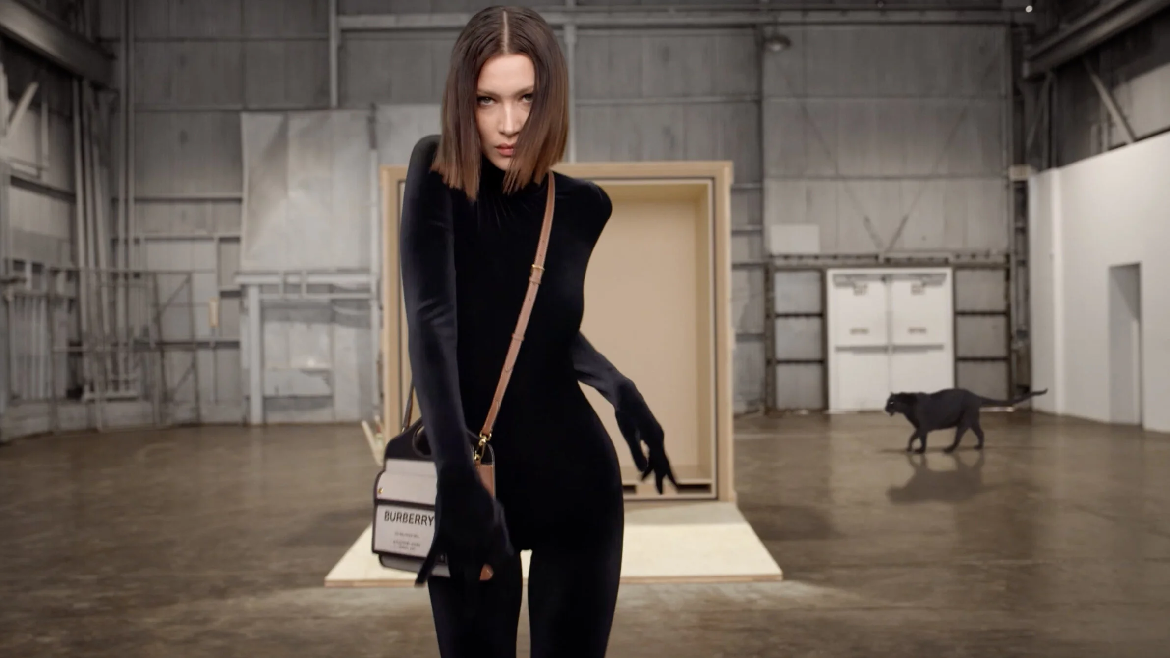 Bella Hadid in Burberry The Pocket Bag Fall 2020 Campaign Anne of Carversville